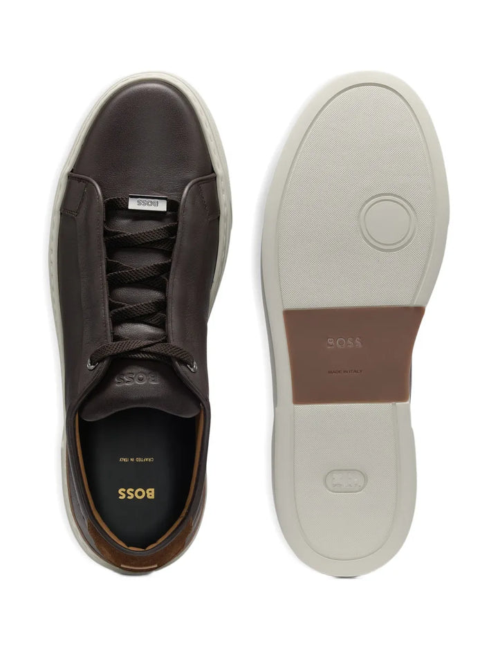 Boss Gary Leather Lace-Up Sneakers