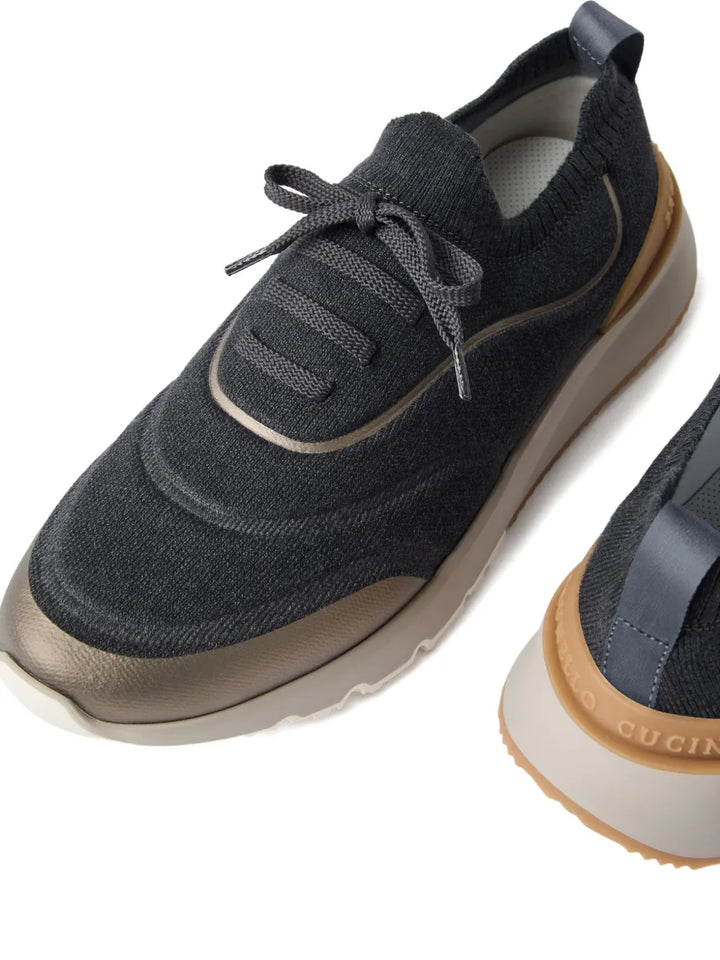 Brunello Cucinelli Knitted Slip-On Sneakers