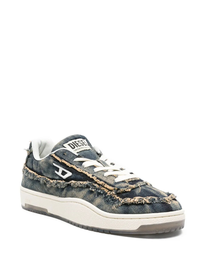 Diesel Frayed Denim Sneakers