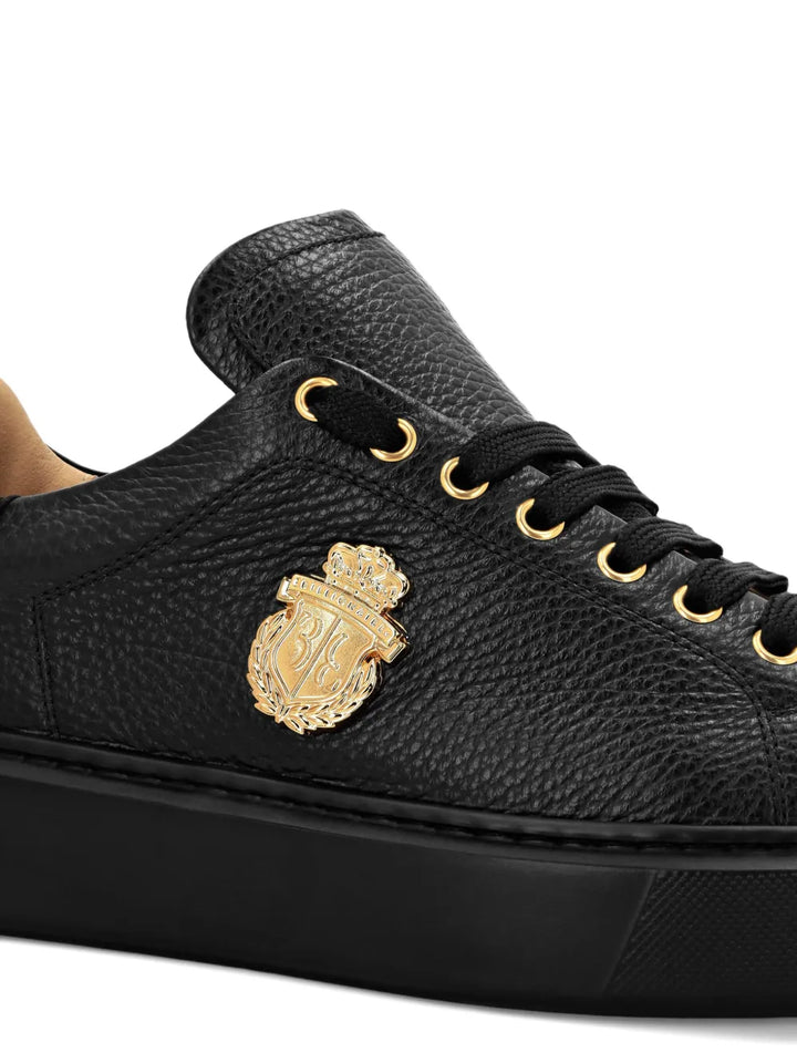 Billionaire Logo-Plaque Leather Sneakers
