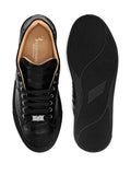 Billionaire Crocodile-Effect Leather Sneakers