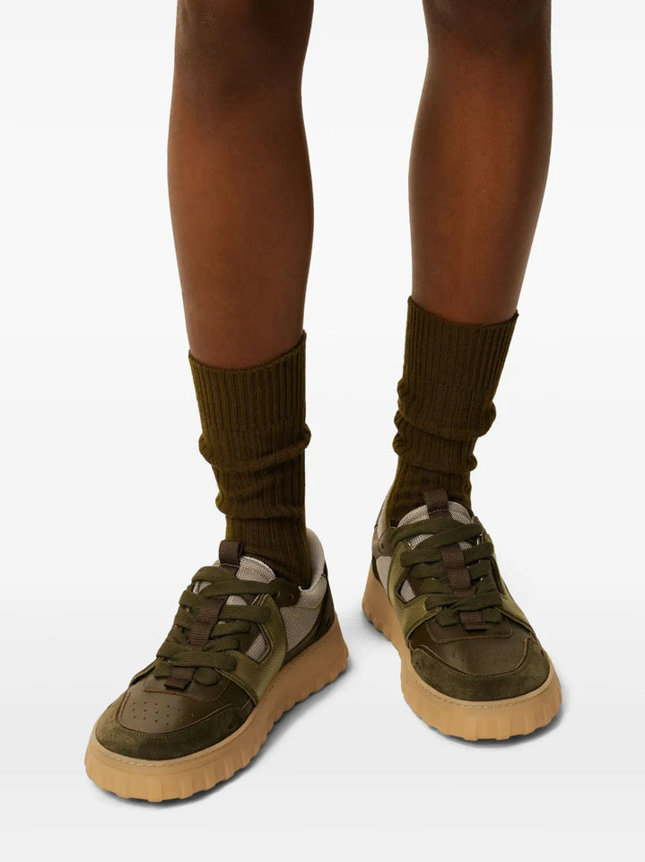 Ami Paris A Walk Leather Low-Top Sneakers