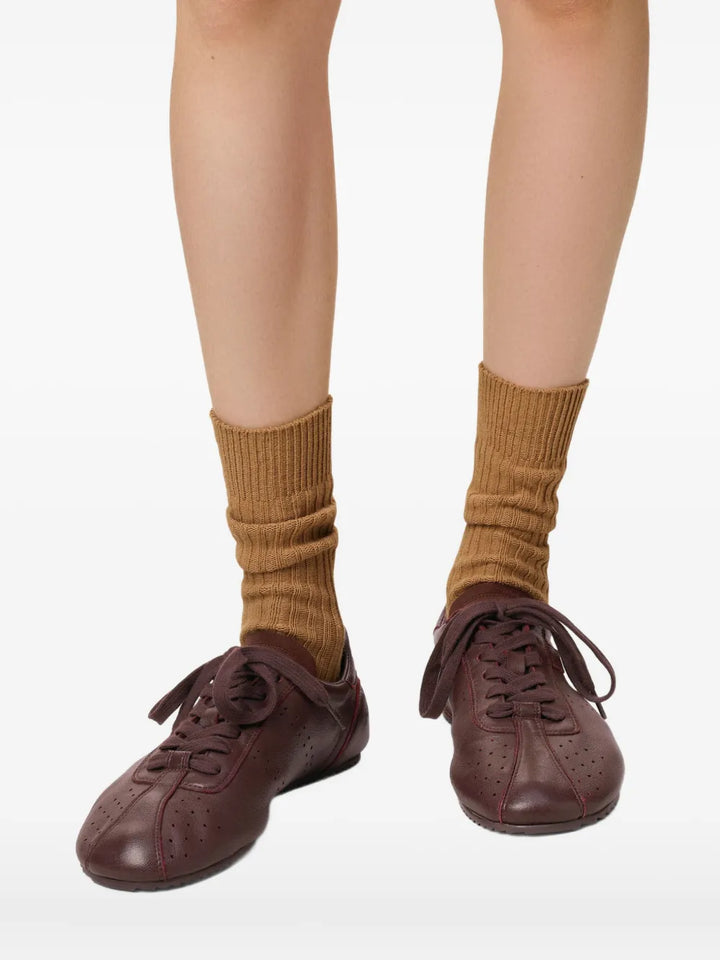 Ami Paris Soft Step Leather Low-Top Sneakers