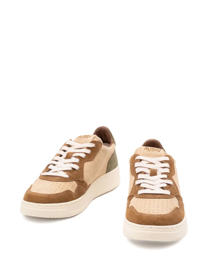 Autry Medalist Suede-Panelled Lace-Up Sneakers