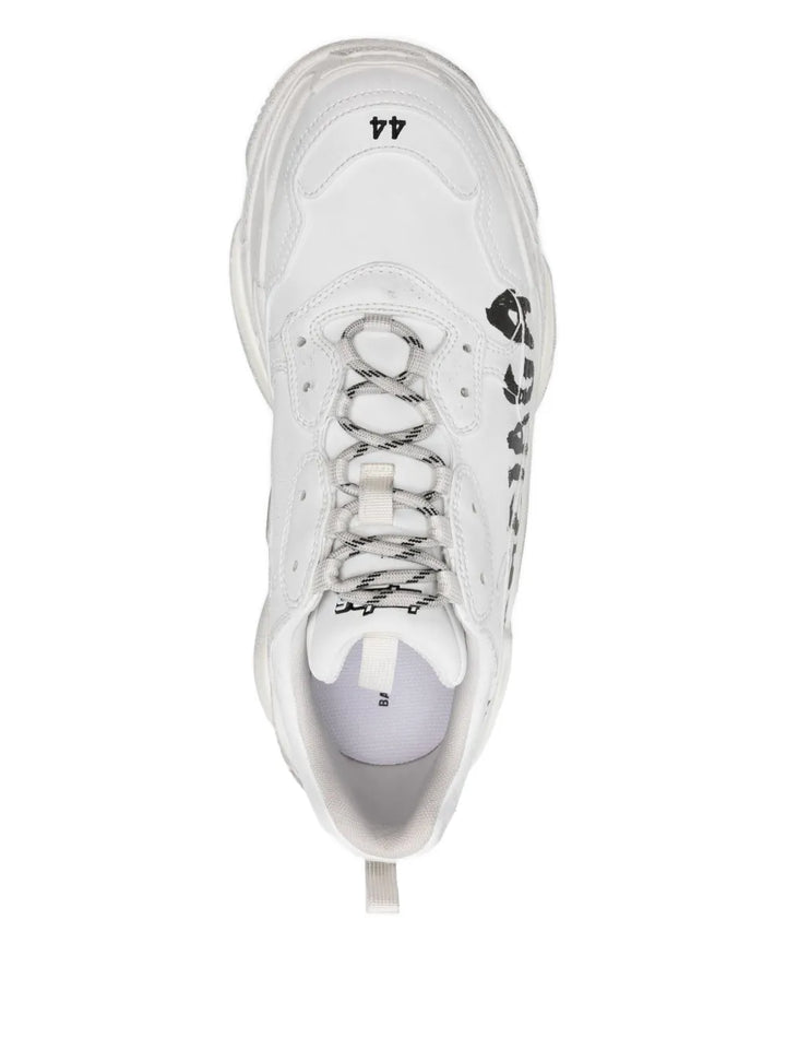 Balenciaga Triple S Graffiti-Print Chunky Sneakers