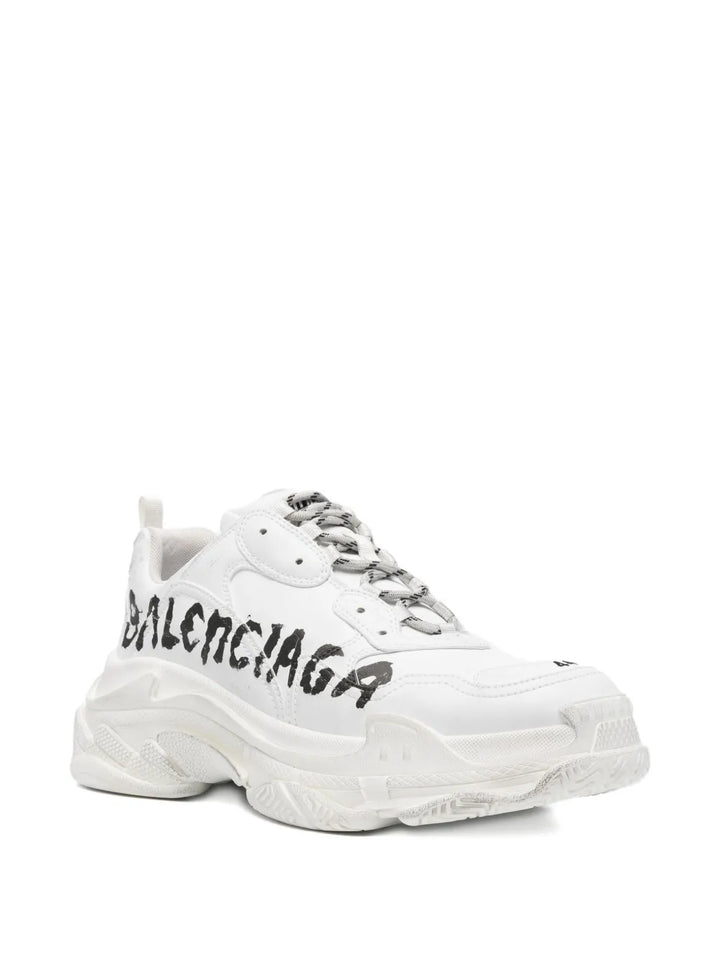 Balenciaga Triple S Graffiti-Print Chunky Sneakers