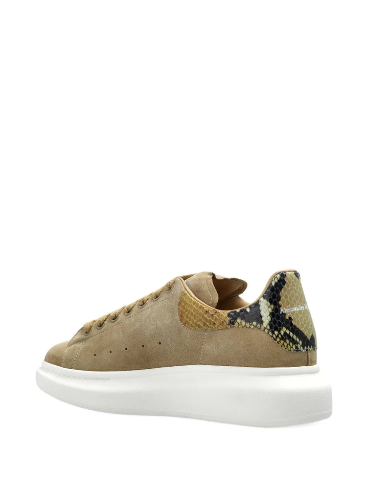 Alexander Mcqueen Oversized Suede Snake-Detail Sneakers