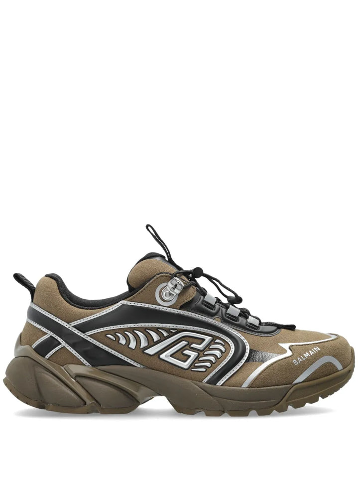 Balmain Cosmic Dust Panelled Sneakers
