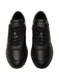 Bally Outline Grained Leather Ribbon Sneakers