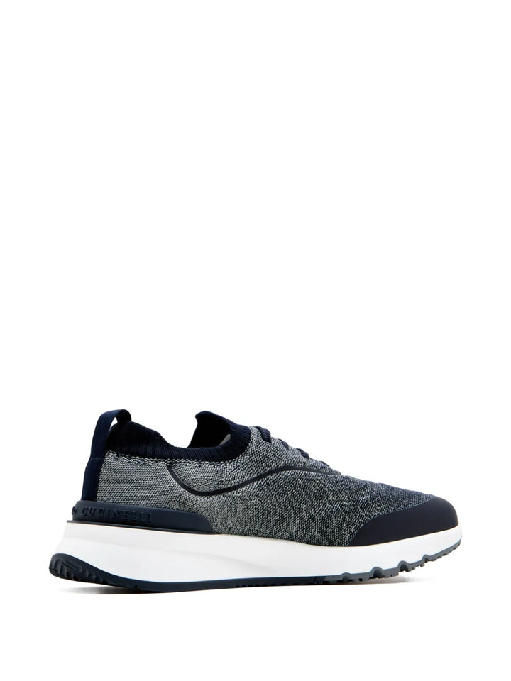Brunello Cucinelli Knitted Lace-Up Sneakers