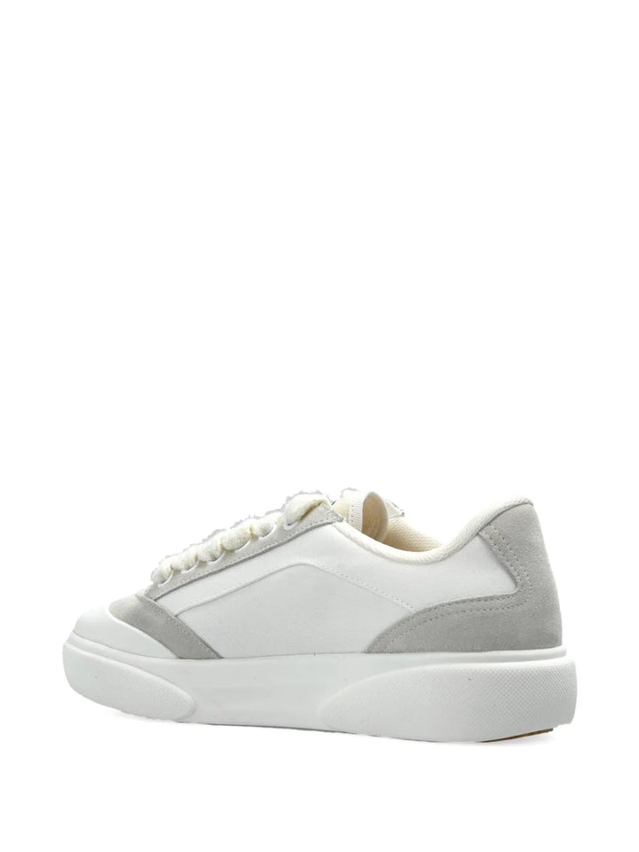 Casablanca Suede-Panel Leather Low-Top Sneakers