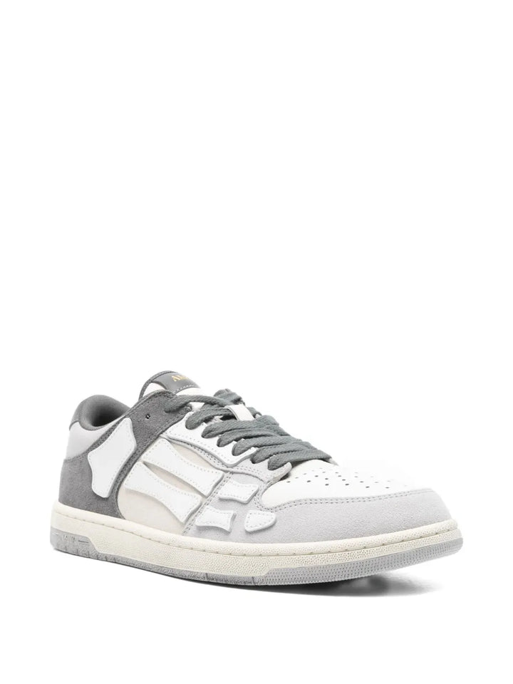 Amiri Skel-Top Bone-Panelled Low-Top Sneakers
