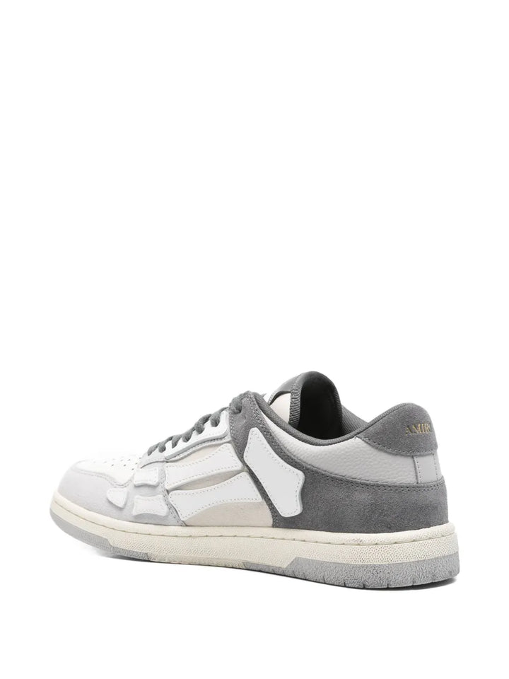 Amiri Skel-Top Bone-Panelled Low-Top Sneakers