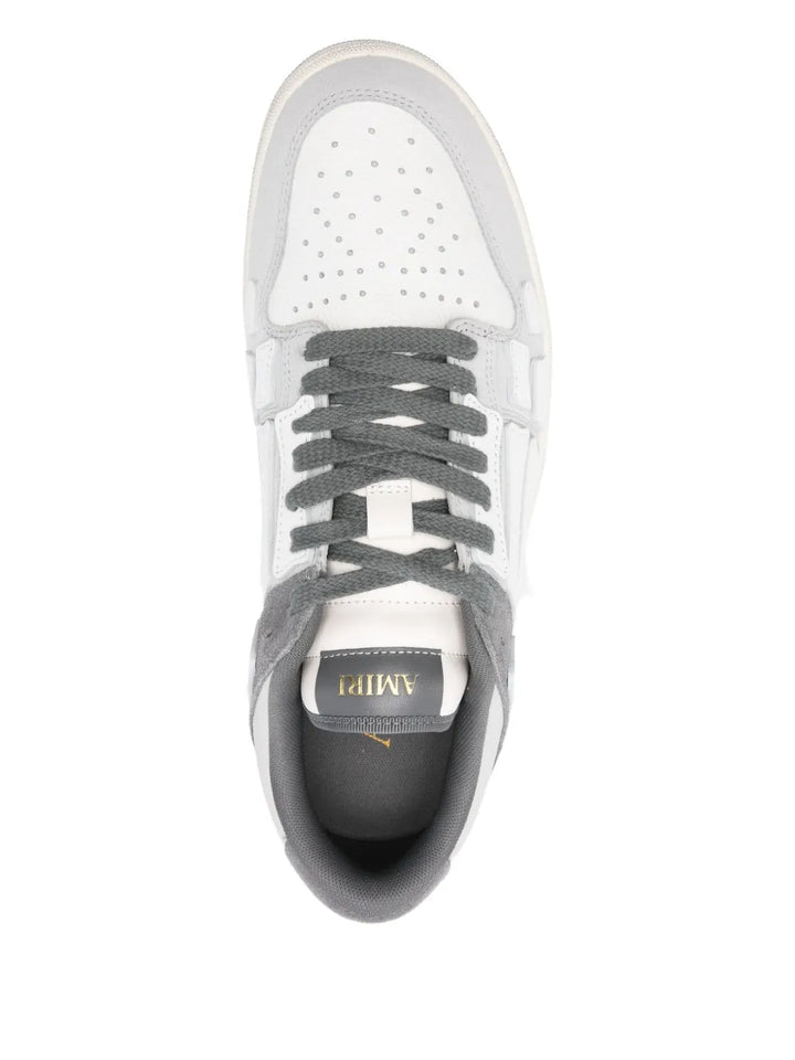 Amiri Skel-Top Bone-Panelled Low-Top Sneakers
