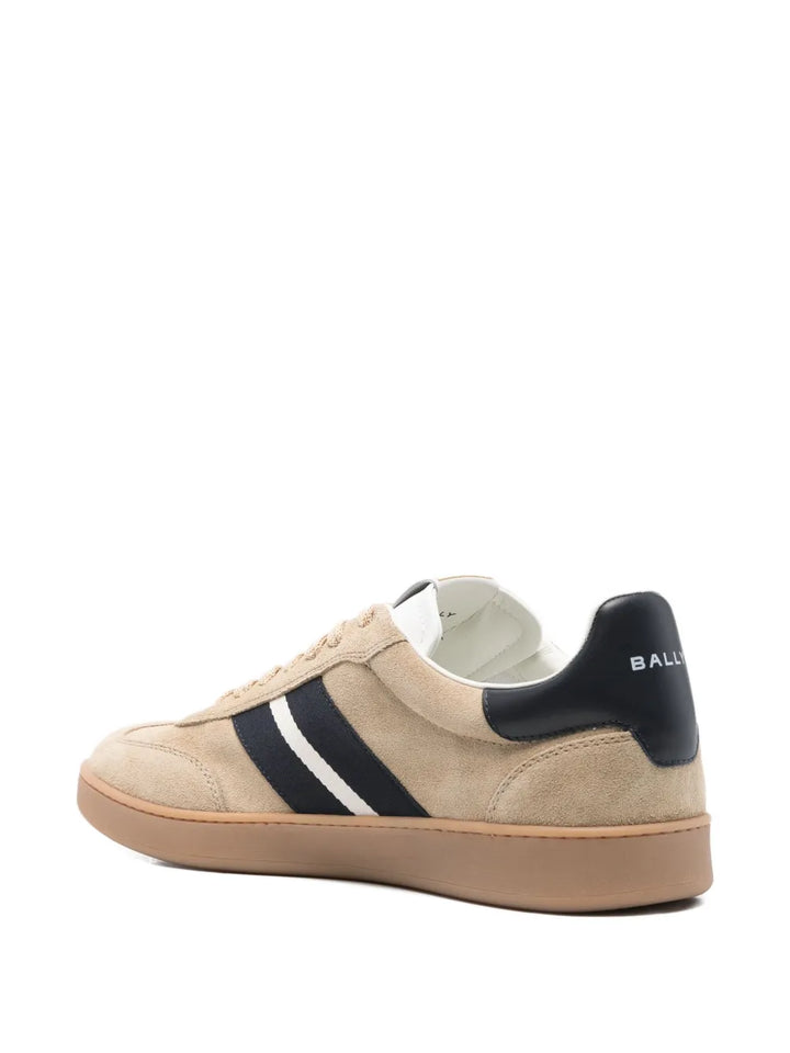 Bally Retro Stripe-Detail Suede Sneakers