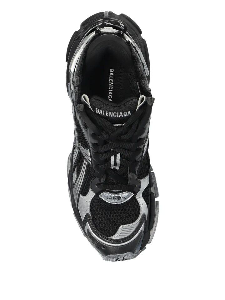 Balenciaga Lace-Up Metallic Trainers