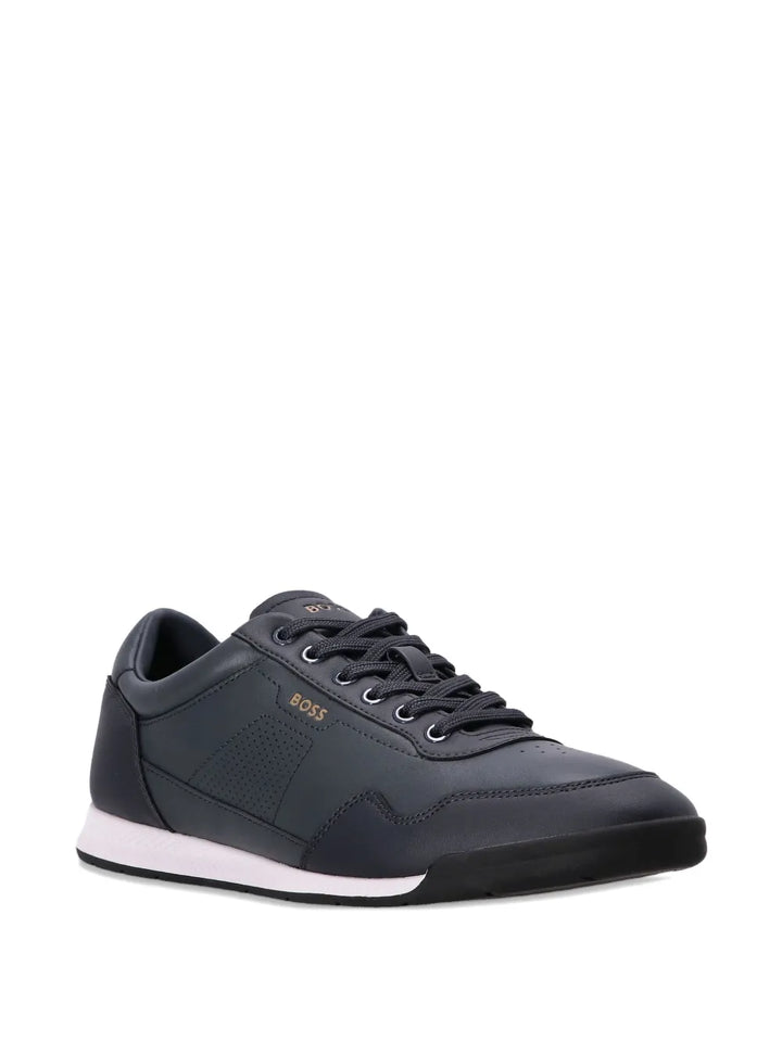 Boss Logo-Detail Leather Sneakers
