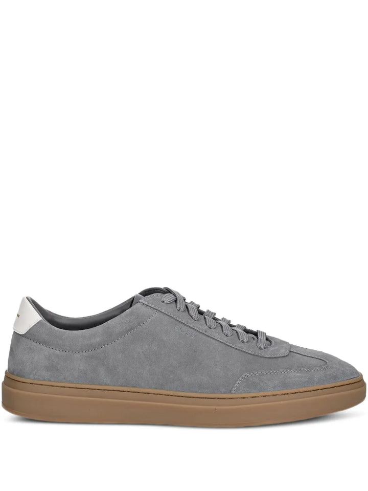 Boss Suede Leather Low-Top Sneakers