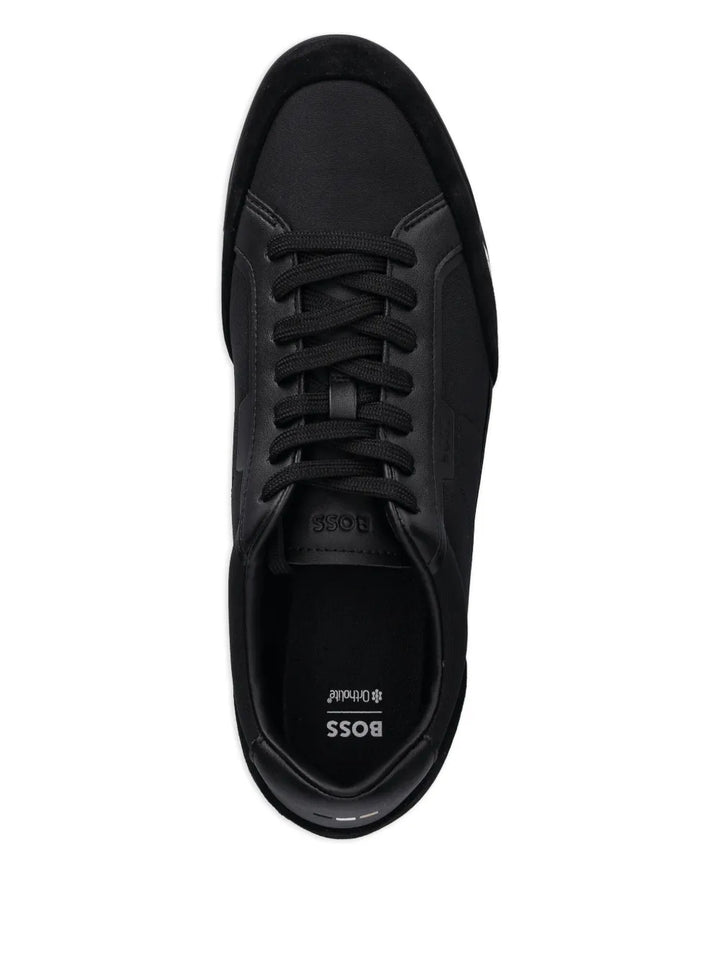 Boss Panelled Lace-Up Low-Top Sneakers