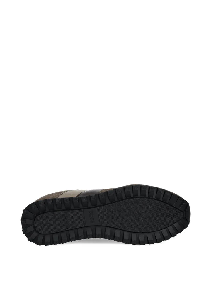 Boss Suede Leather Panel Sneakers