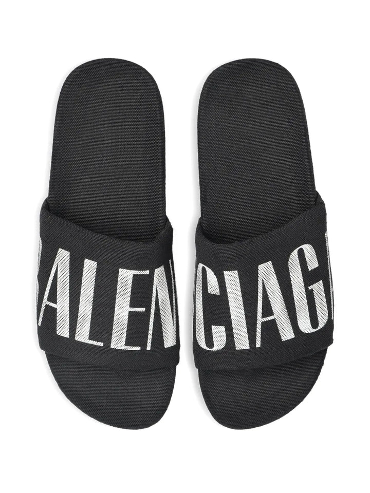 Balenciaga Logo-Print Slides