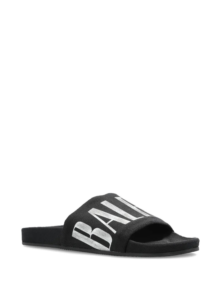 Balenciaga Logo-Print Slides