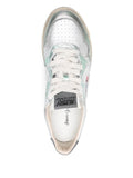 Autry Sper Vintage Metallic Leather Sneakers