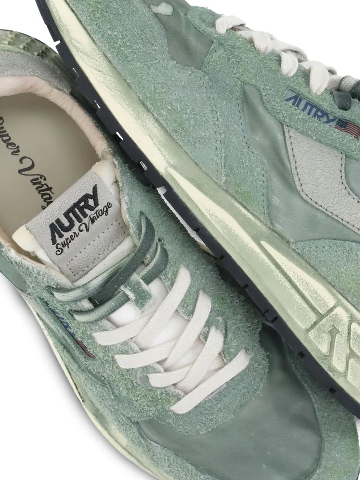 Autry Reelwind Metallic-Panel Suede Sneakers
