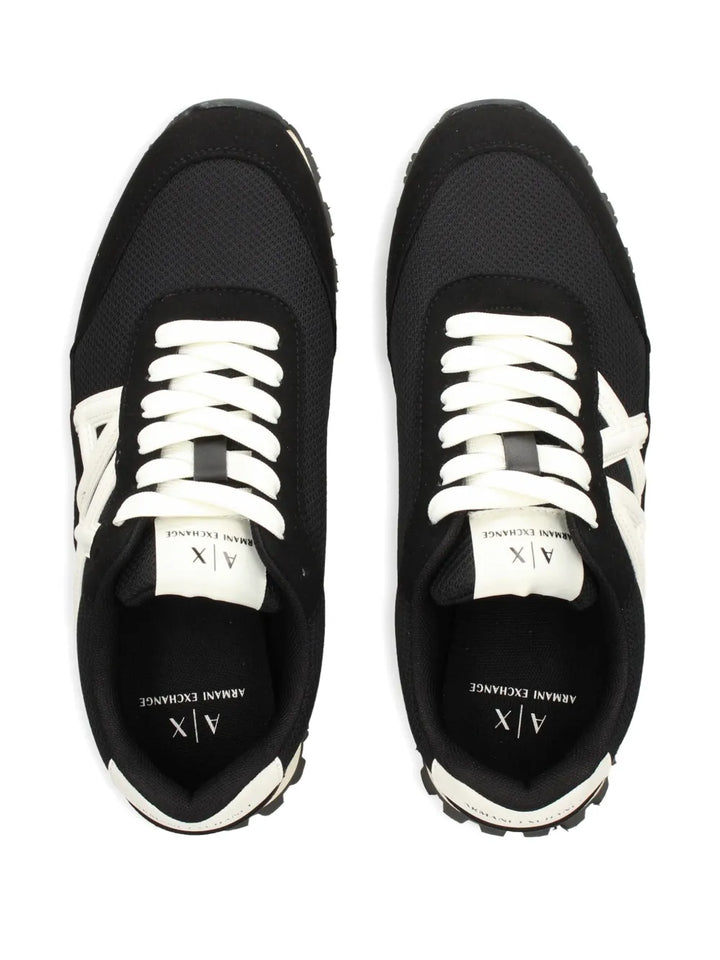 Armani Exchange Logo-Detail Mesh Panel Sneakers