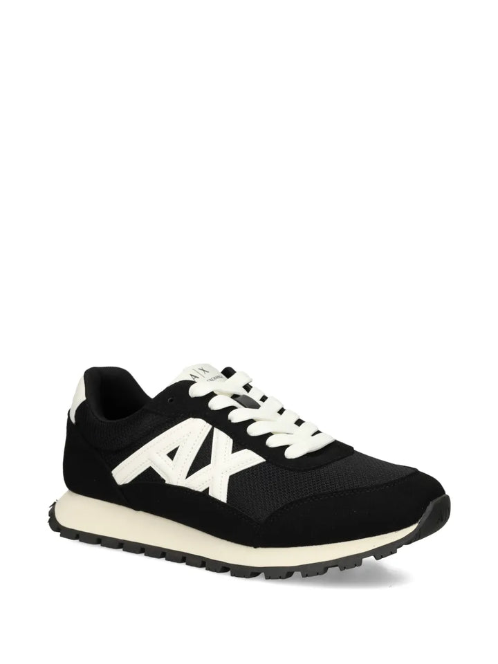 Armani Exchange Logo-Detail Mesh Panel Sneakers