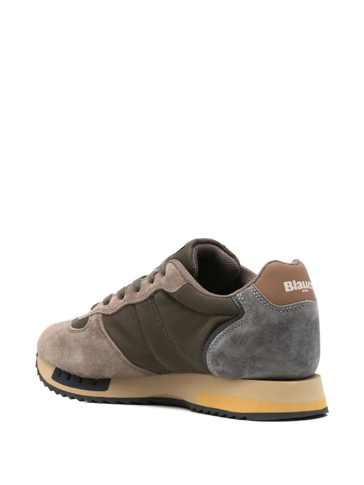 Blauer Suede Panelled Sneakers