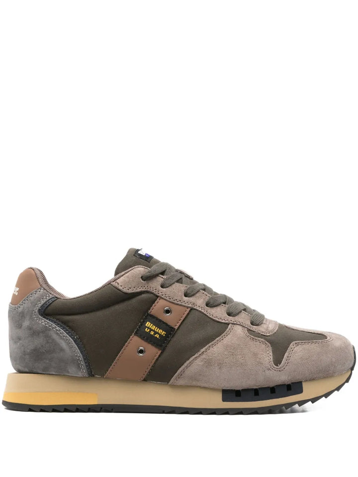 Blauer Suede Panelled Sneakers