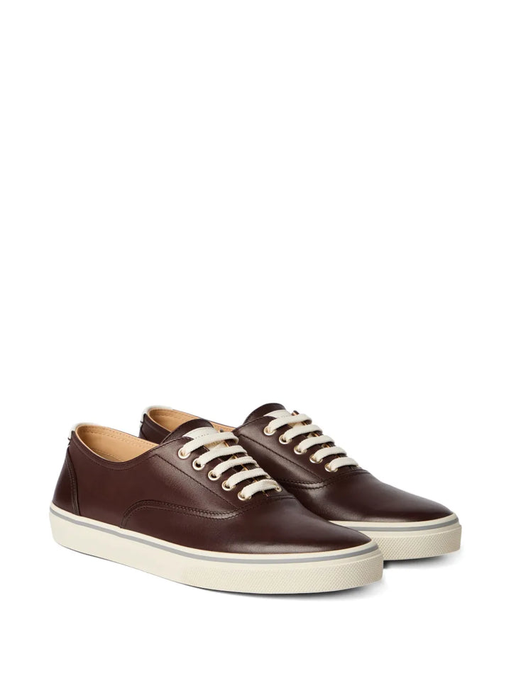 Brunello Cucinelli Leather Lace-Up Sneakers