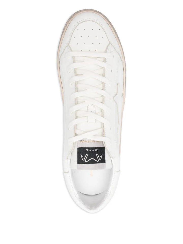 Ama Brand Star-Detail Leather Sneakers