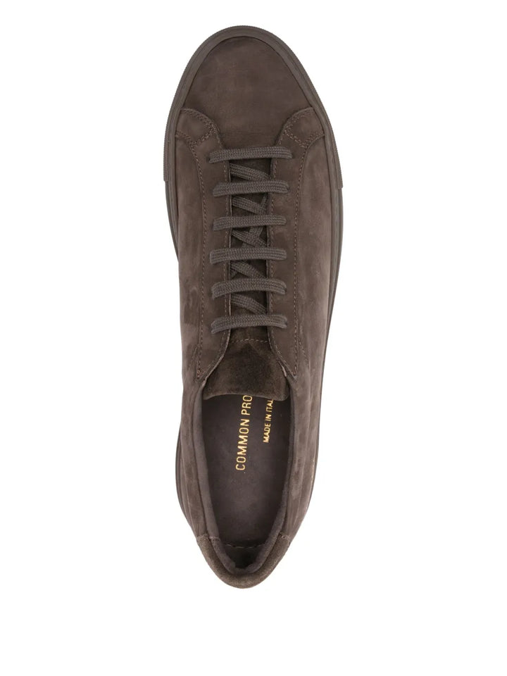 Common Projects Suede-Leather Low-Top Sneakers