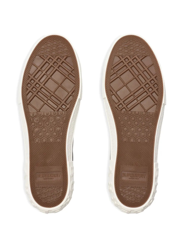 Burberry Check-Pattern Lace-Up Sneakers