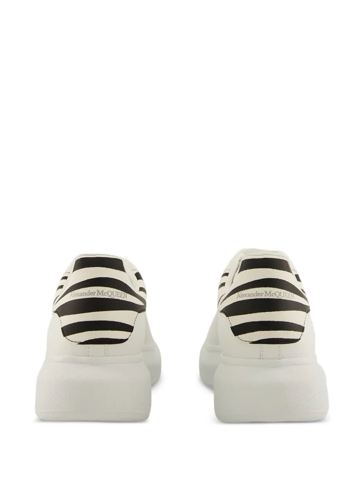 Alexander Mcqueen Oversized Zebra-Panelled Leather Sneakers