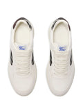 Burberry Terrace Check-Panel Leather Sneakers
