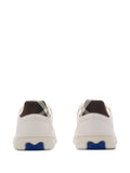 Burberry Terrace Check-Panel Leather Sneakers
