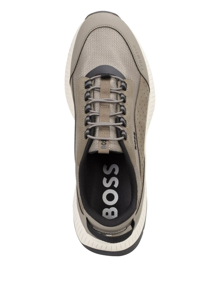 Boss Perforated Lace-Up Sneakers
