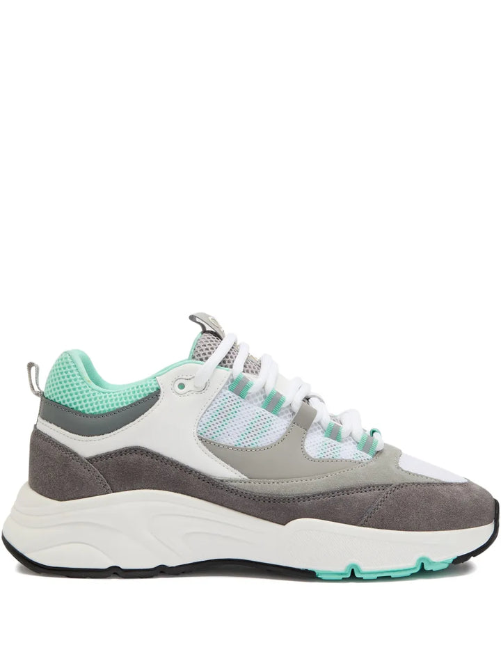 Cleens Aero Mesh-Panels Suede Low-Top Sneakers