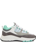 Cleens Aero Mesh-Panels Suede Low-Top Sneakers