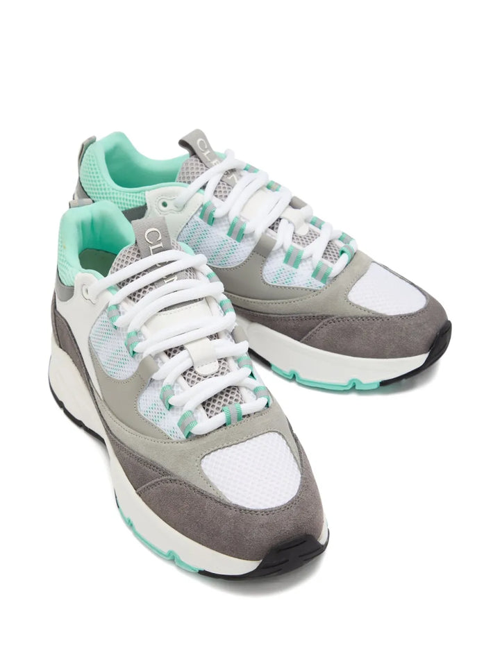 Cleens Aero Mesh-Panels Suede Low-Top Sneakers