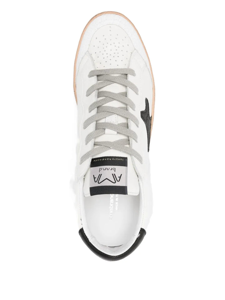Ama Brand Star-Patch Leather Trainers