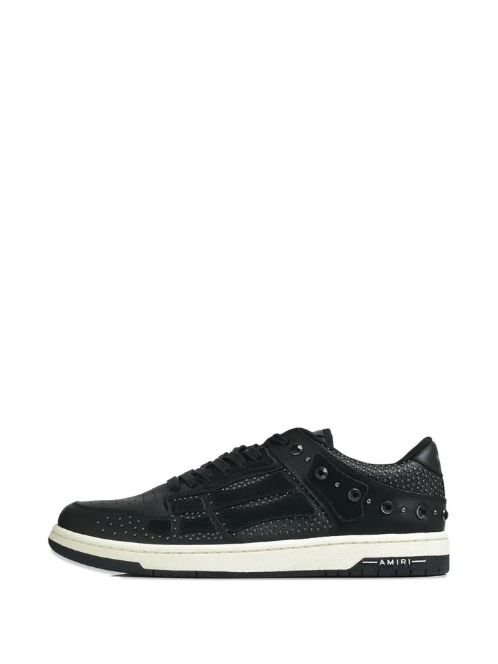 Amiri Perforated Studded Lace-Up Sneakers