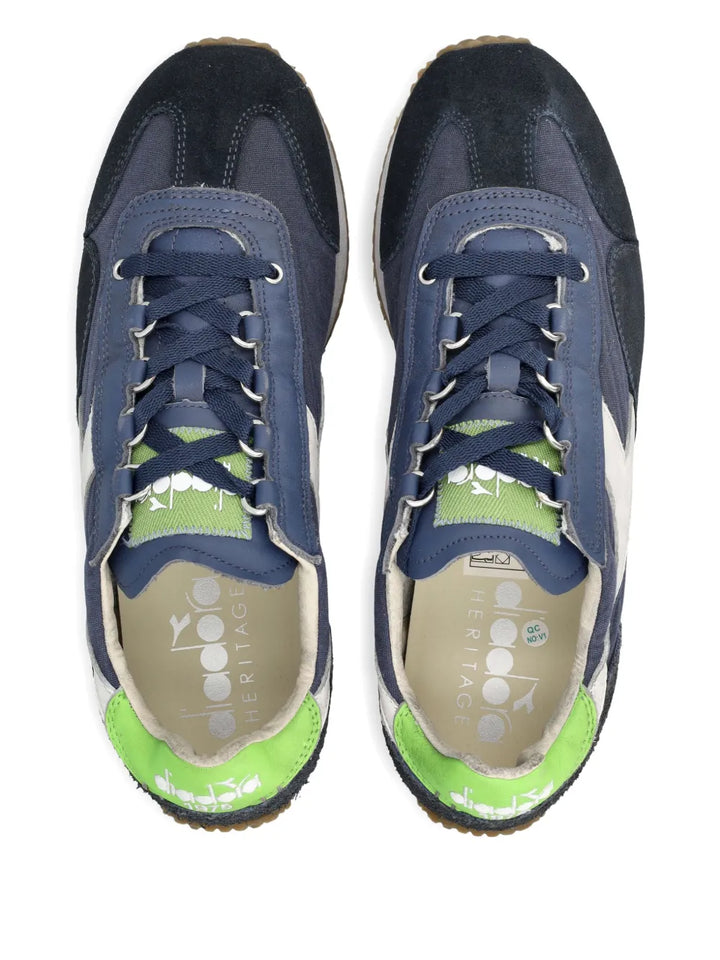 Diadora Suede-Panelled Lace-Up Sneakers