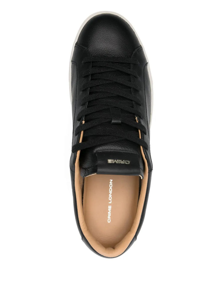 Crime London Extralight Leather Lace-Up Sneakers