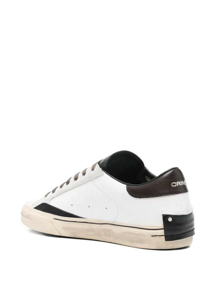 Crime London Distressed Leather Sneakers