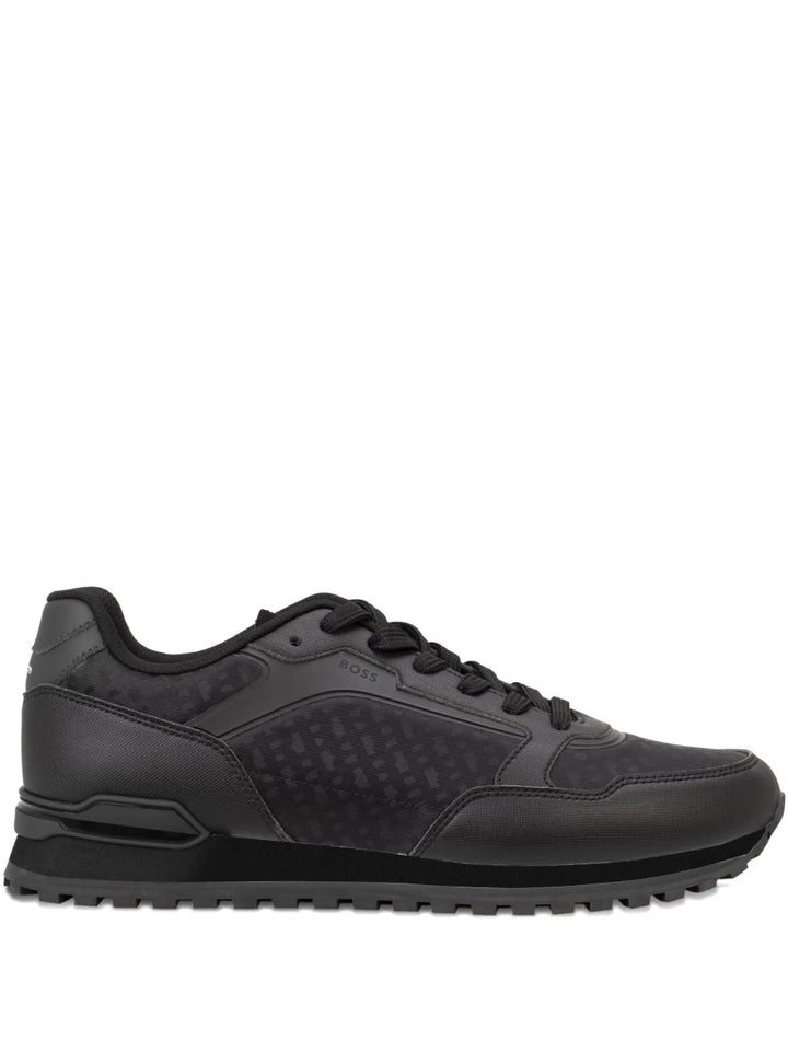 Boss Patterned Lace-Up Sneakers