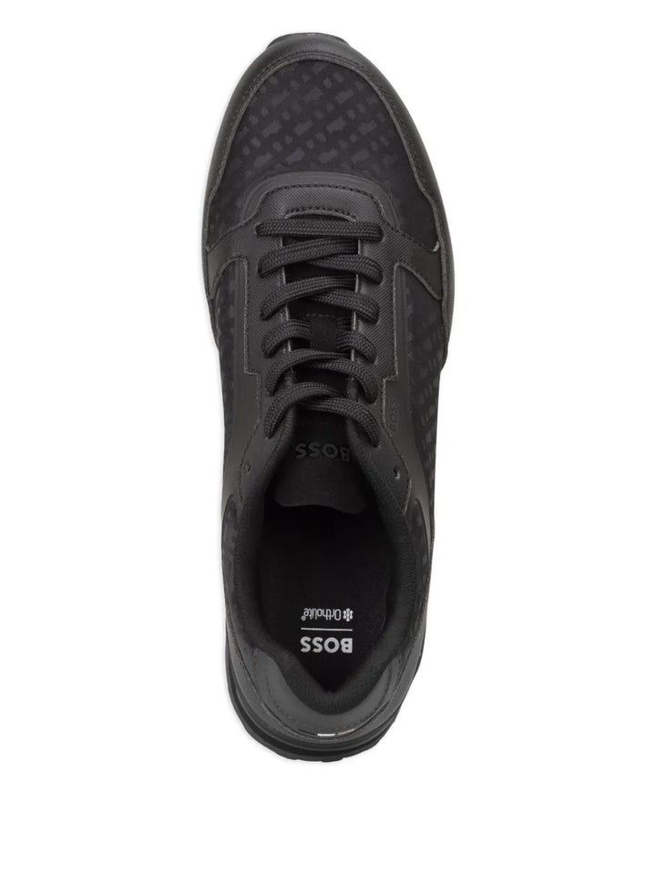 Boss Patterned Lace-Up Sneakers
